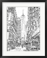 City in Black & White I Framed Print