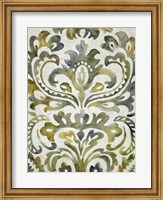 Framed Verdant Damask II