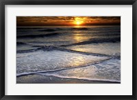 Framed Sunset Reflection On Beach, Cape May NJ