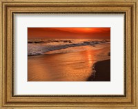 Framed Sunset Reflections Off Clouds And Ocean Shore, Cape May NJ