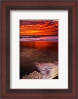 Framed Sunset Reflection on Beach 1, Cape May, NJ