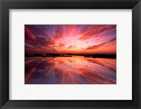 Framed Sunset Reflection on Beach 3, Cape May, NJ
