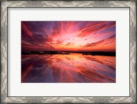 Framed Sunset Reflection on Beach 3, Cape May, NJ