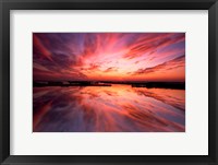 Framed Sunset Reflection on Beach 3, Cape May, NJ