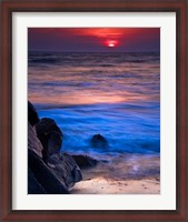 Framed Sunset Reflection on Beach 4, Cape May, NJ