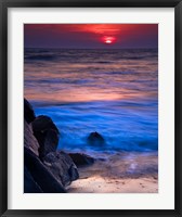 Framed Sunset Reflection on Beach 4, Cape May, NJ