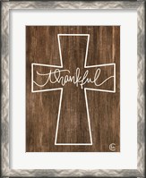 Framed Thankful Cross