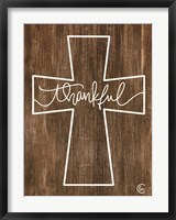 Framed Thankful Cross