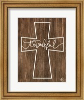 Framed Thankful Cross