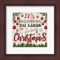 Framed 'It's Beginning to Look a Lot Like Christmas' border=