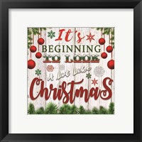 Framed 'It's Beginning to Look a Lot Like Christmas' border=