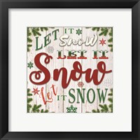 Framed 'Let It Snow' border=