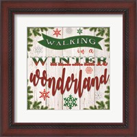 Framed 'Walking in a Winter Wonderland' border=