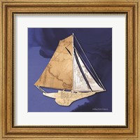 Framed Sailboat Blue IV