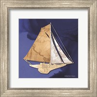 Framed Sailboat Blue IV