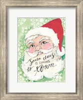 Framed Santa is Coming to Town