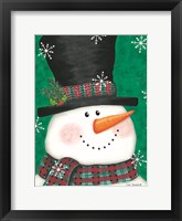 Portrait Snowman Framed Print