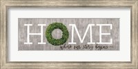 Framed Boxwood Home