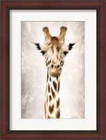 Framed Geri the Giraffe Up Close