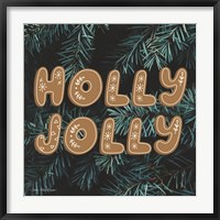 Framed Gingerbread Holly Jolly