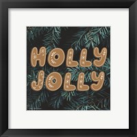 Framed 'Gingerbread Holly Jolly' border=