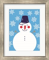 Framed Snowflake Snowman