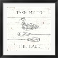 Framed 'Lake Sketches VII' border=