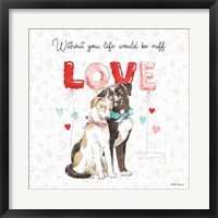 Framed 'Paws of Love IV' border=