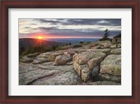 Framed Acadia National Park Sunset