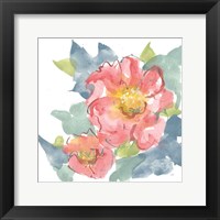 Framed Peony in the Pink II on White