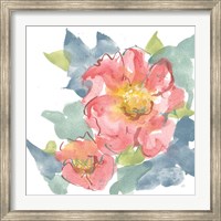 Framed Peony in the Pink II on White