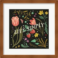 Framed 'Spring Botanical VI Black' border=