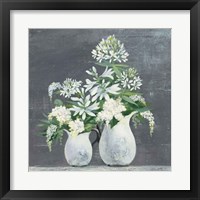 Framed 'Later Summer Bouquet III White Vase' border=