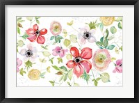 Framed Spray of Anemones I