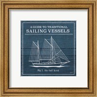 Framed 'Vintage Sailing Knots XI' border=