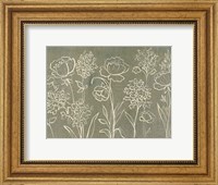 Framed Sage Floral I Crop