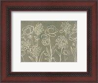 Framed Sage Floral I Crop