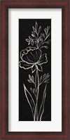 Framed Black Floral III Crop