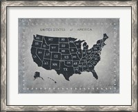 Framed Riveting USA Map
