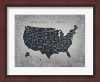 Framed Riveting USA Map