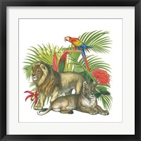 Framed 'In the Jungle II' border=