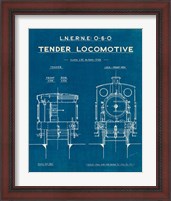 Framed 'Locomotive Blueprint III' border=