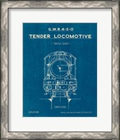 Framed 'Locomotive Blueprint II' border=