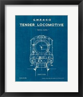 Framed 'Locomotive Blueprint II' border=