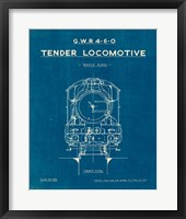 Locomotive Blueprint II Framed Print