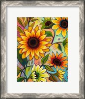 Framed Sunflower Power I