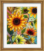 Framed Sunflower Power I