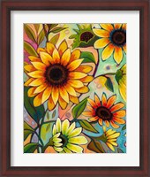 Framed Sunflower Power I