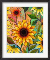 Framed Sunflower Power II