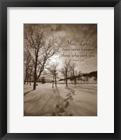 Framed First Snow (You, Lord have never forsaken...)